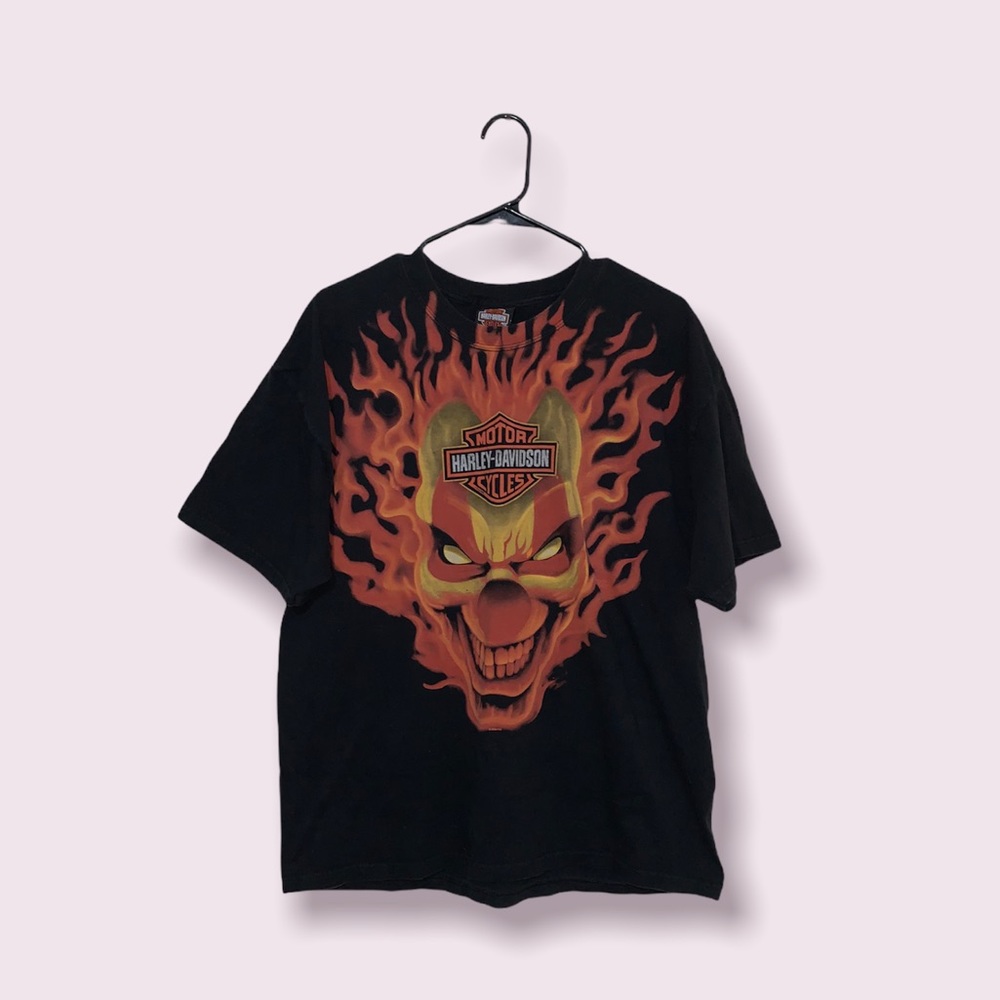 2009 XL Harley-Davidson Flaming Clown T-Shirt